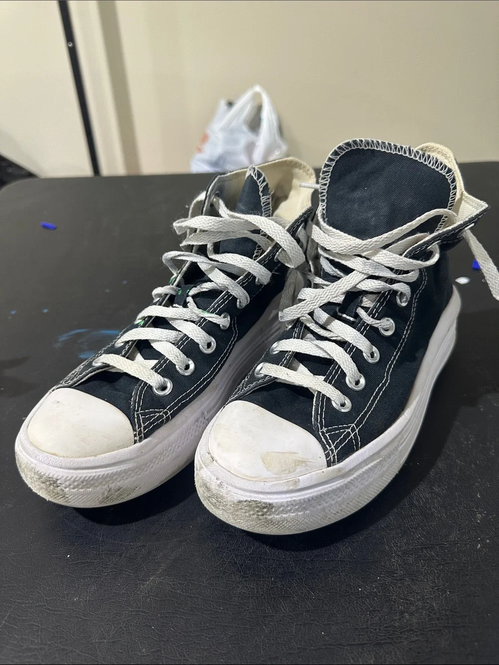 Converse High top platform sneakers women’s size 8 - Picture 3 of 5